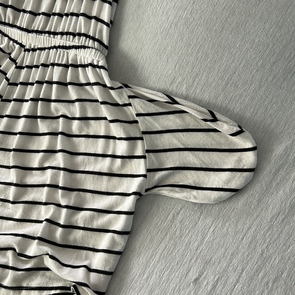 Sweet lovely by Jen black and white striped romper shorts - Picture 4 of 5
